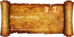 Magyar Xénia névjegykártya